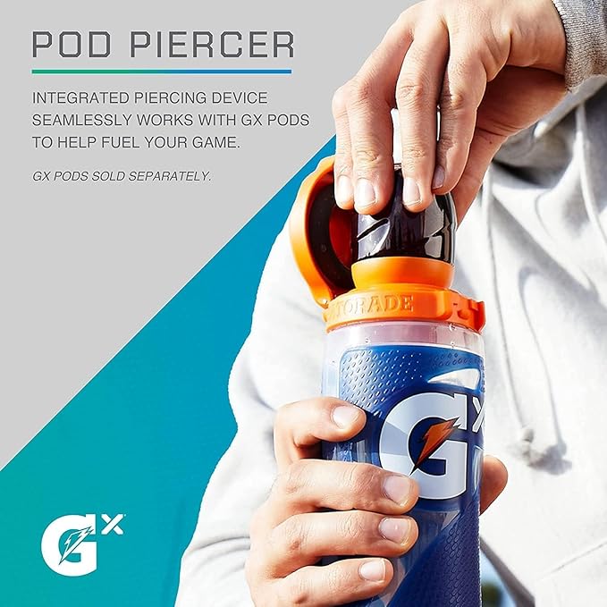 Gatorade Gx Bottle,Momentum Neon Blue,(Pack of 6)