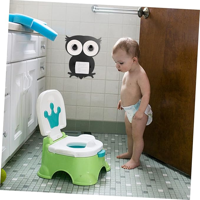 LIFKOME Paper Towel Wall Mount Holder Owl Design Bathroom Tissue Stand Kitchen Paper Storage Stands Easy Access