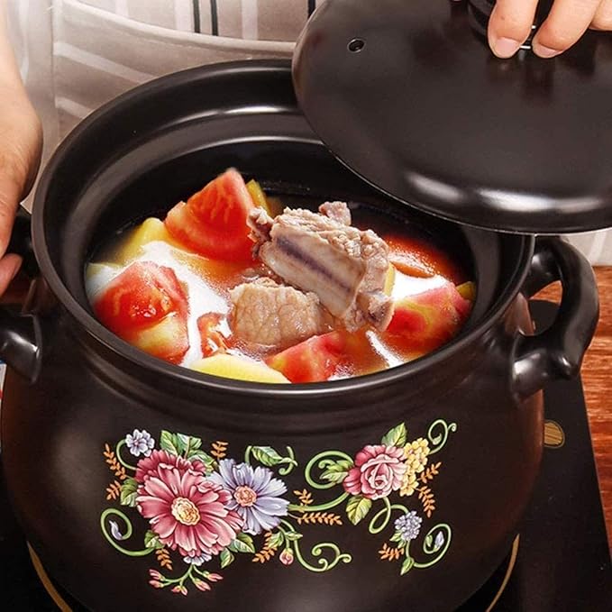 Casserole Cookware Casserole Stew Pot Ceramic Casserole Pot-Multifunctional Resistant to Cold and Heat Essential for The Kitchen (Size : B) (A)