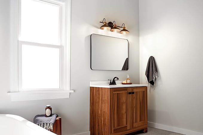 Kichler Lighting Clyde 26.25" 3 Light Vanity Light in Olde Bronze®
