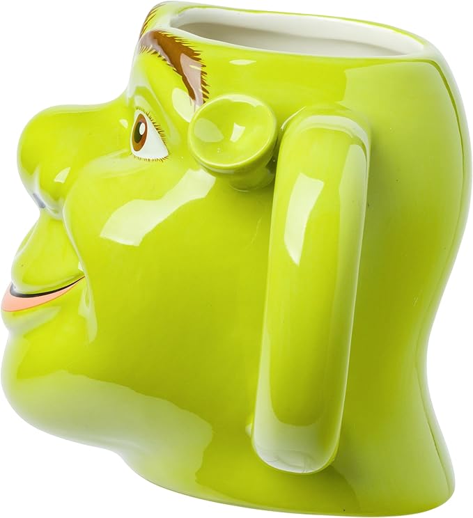 Silver Buffalo Shrek 3D Sculpted Ceramic Mug, 20 Ounces