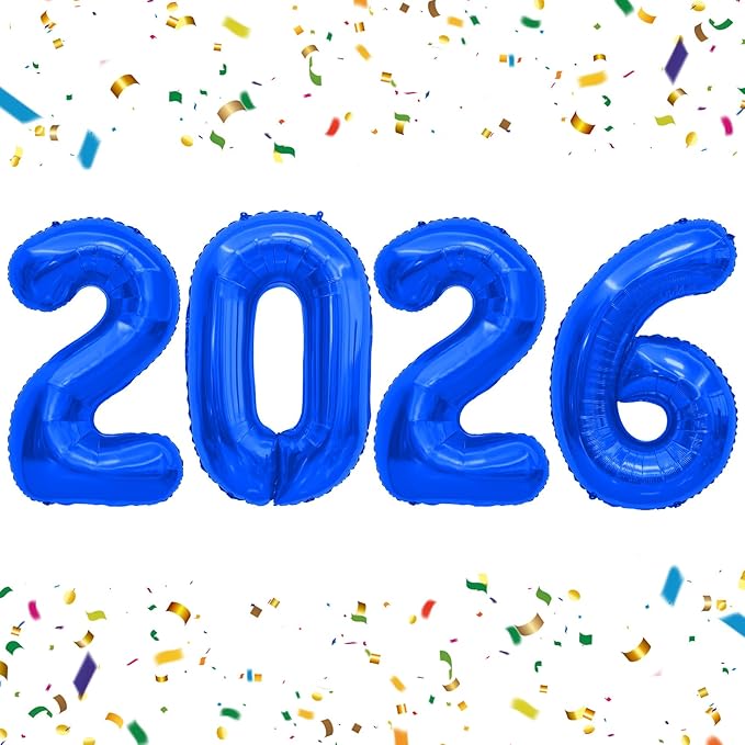 2026 Balloons Royal Blue 2026 Number Balloons New Year Decorations 2026 Numbers 40 Inch Large 2026 Mylar Foil Balloons for 2026 New Years Eve Party Supplies Graduation Christmas Birthday Anniversary