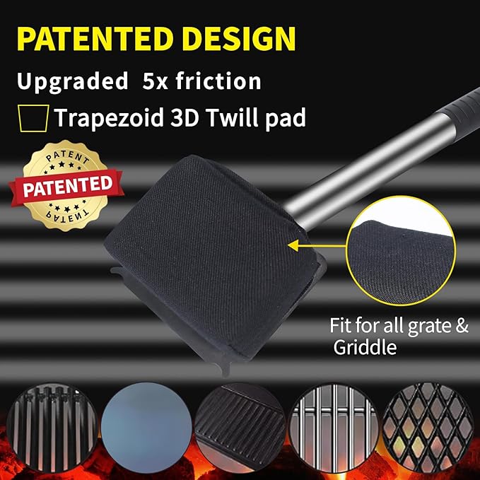 XUDAKAIXIN Bristle-Free Steam Grill Brush,No Bristle Shedding— Ultra Safe & Efficient BBQ Grill Cleaner for Outdoor Grill, for Men, Dad, or Any Grill Lover﻿