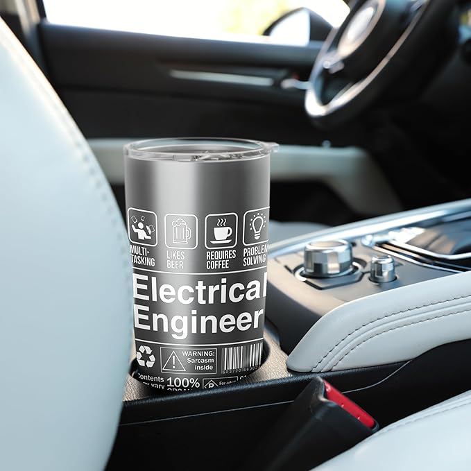 Electrical Engineer Funny Description Label Stainless Steel Insulated Tumbler