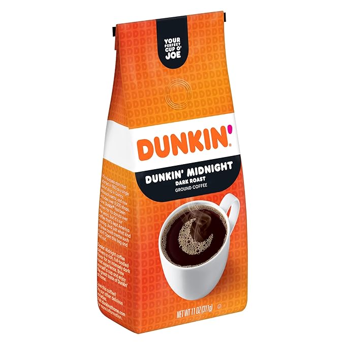 Dunkin' Donuts® Ground Coffee, Dunkin' Midnight, 12 Oz Bag
