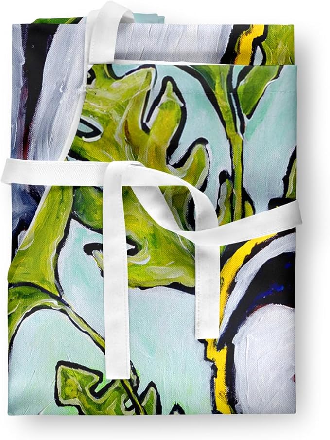Caroline's Treasures Jungle Fever Heron Apron Cooking Kitchen Server Baking Crafts Gardening for Adult Women Men, Unisex, Large, Multicolor
