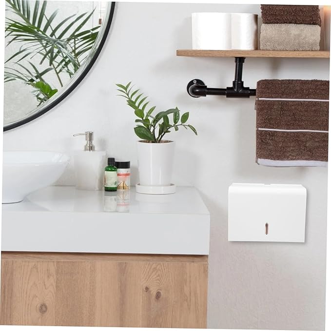 GANAZONO Commercial Waterproof Wall-Mounted Paper Towel Dispenser for Bathroom Kitchen Touchless Hand Towel Holder No Drilling Required Easy Install