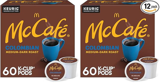 McCafe Colombian, Single Serve Coffee Keurig K-Cup Pods, Medium Roast, 10 Count (Pack of 12)