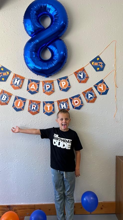 Navy Blue Number 8 Balloon 40In Birthday Decorations for Girl Boy Women Men, Balloon Numbers Party Decorations for Last Toast On The Coast Bachelorette Party