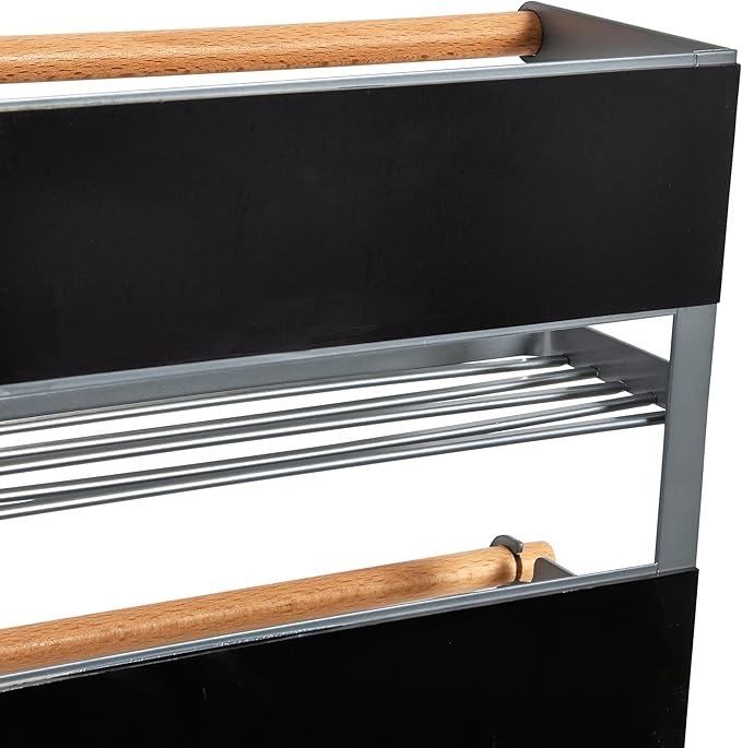 Household Essentials Metal Magnetic Organizer Rack, Grey