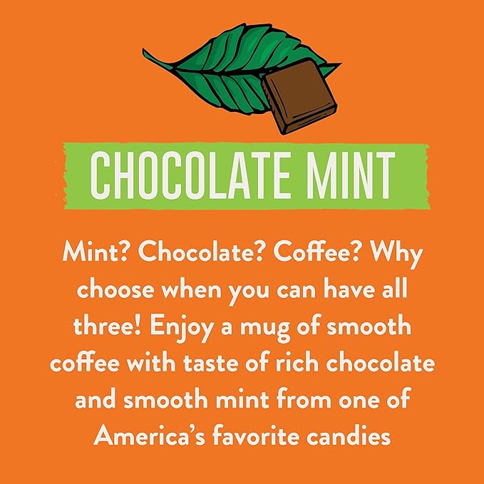 Two Rivers Coffee Junior Mint Flavored Ground Coffee, Perfectly Balanced, Always Smooth, Made with 100% Arabica Beans - Flavor Enhanced, 10 Ounce Bag
