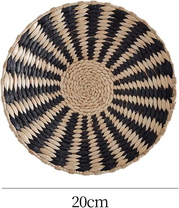 Duiaynke Woven Decor, Hanging Baskets Unique Tapestry for Hallway Bedroom Living Room Home Decorations (Black 20cm)