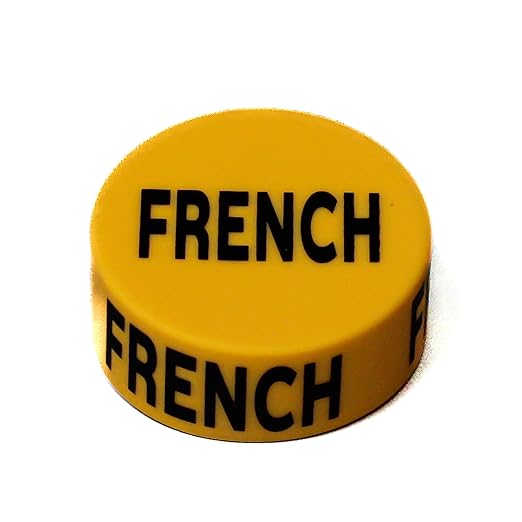 Culinary ID Bands FIFO Lid Wrap, Silicone Lid Cover Label for FIFO Bottles, Fits 12-32 oz, French Print, 360° View, Food Grade, Durable, 1 Count