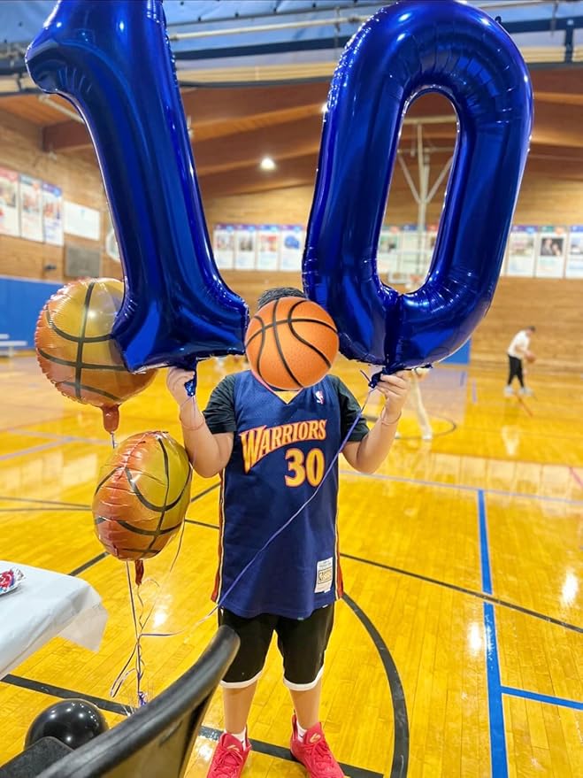 10 Balloons Number, 10th Birthday Decorations for Girl Boys, Dark Blue Birthdays Balloons 40 In for Engagement, Wedding, Celebration Party, Graduations, Photo Shoot