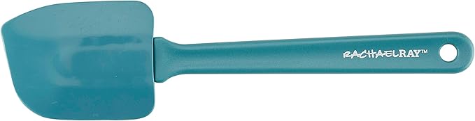 Rachael Ray 47564 Cucina Nylon Nonstick Utensils/Fish Turner, Spatula, Solid and Slotted Spoons, 4 Piece, Agave Blue