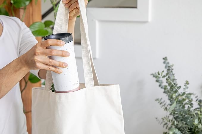 Ello Miri 16oz Vacuum Insulated Stainless Steel Travel Mug, Leak-Proof Slider Lid, Keeps Hot for 5 Hours, Perfect for Coffee or Tea, BPA-Free, Fits Most Cupholders, Holiday Gift, Speckle
