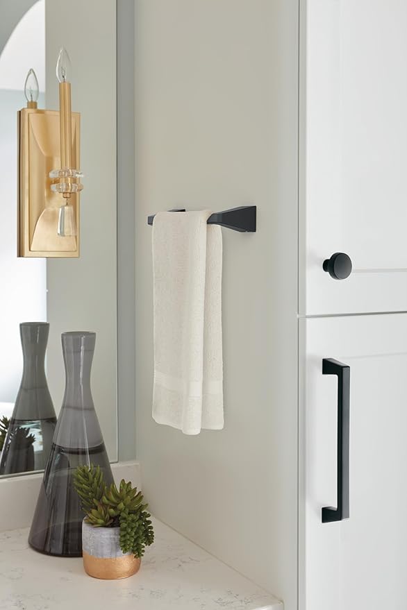 Amerock Blackrock Matte Black 9 inch (229mm) Towel Bar, BH36005MB