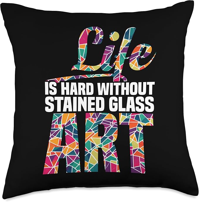 Stained Glass Artist Sheets Foiler Tools Stained Glass Throw Pillow