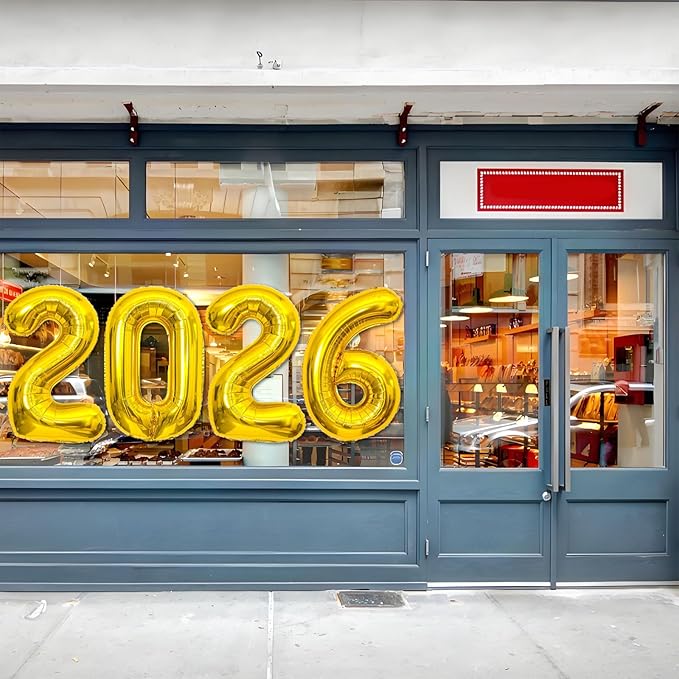 Gold 2026 Balloons - 40 inch Number Balloon - Graduation Balloons for Class of 2026 Decorations - Congrats Grad Balloons for Graduation Decorations 2026 - Grad Party Decor Supplies