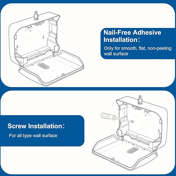 Paper Towel Holder Dispenser Wall Mount,Multifold/Trifold/C Fold Hand Towel Dispenser,Commercial Paper Towel Dispenser for Bathroom Tissue Dispenser,Large Capacity 200 Sheets
