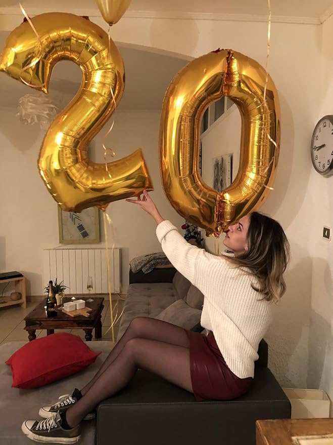 26 Number Balloon Gold, Foil Happy 26th Birthday Balloon for Men & Women,40 Inch Large Balloons for 2 6 26 62 2026 Wedding Marriage Proposal Engagement Decorations