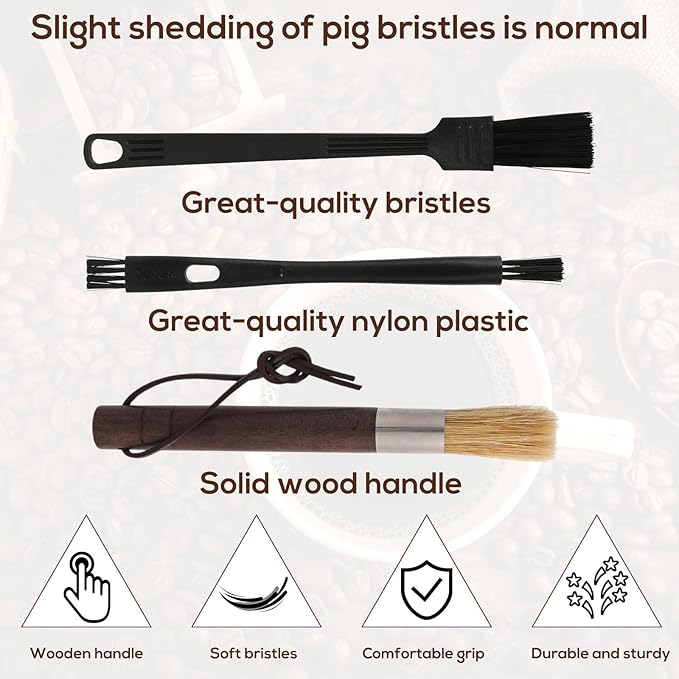 13pcs Coffee Grinder Cleaning Brush Set, Multifunctional Espresso Machine Cleaning Brushes with Long Handle Design Suitable for Coffee Machine Bottle Teapot Nozzle