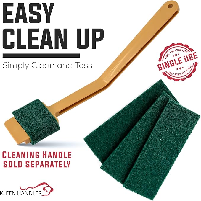 Kleen Handler 60 Pcs Slicer EZ Scrub Pad - Electric Blade Cleaning Tool, Deli Slicing Machine Cleaner, Clean Mandolin Slicer Safely, Small Scrub Pads (Pack of 60)