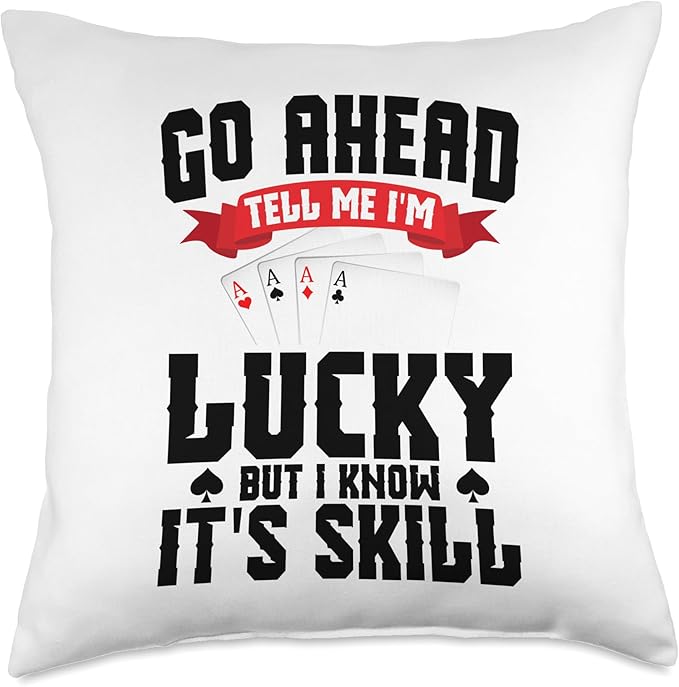 Canasta Team Cards with Point Values Score Sheets Canasta Throw Pillow
