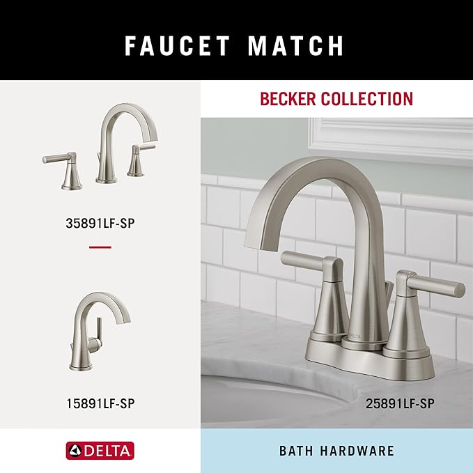 Delta Faucet Becker (1-Pack) Hand Towel Holder, SpotShield Brushed Nickel, Ring for Bathroom or Kitchen Sink, Wall Mounted BCK46-DN