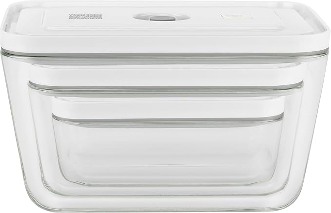 Zwilling J. A. Henckels Fresh Save 36803-003 Fresh & Save Vacuum Glass Containers, Set of 3 Sizes, Airtight, Heat-resistant Glass Storage Containers
