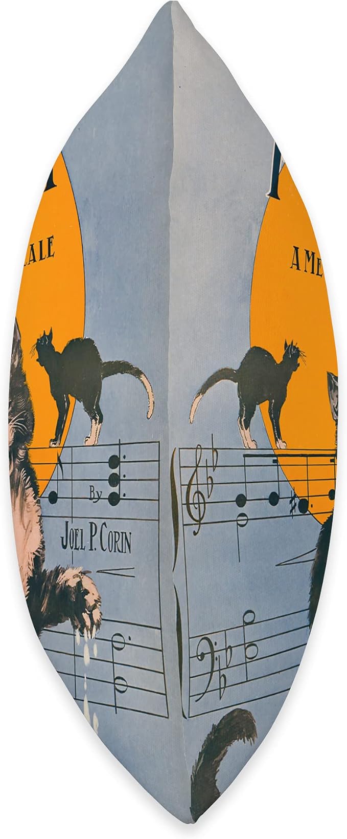 Pussy A Meowing Musicale Sheet Music Cover Funny Cat Throw Pillow