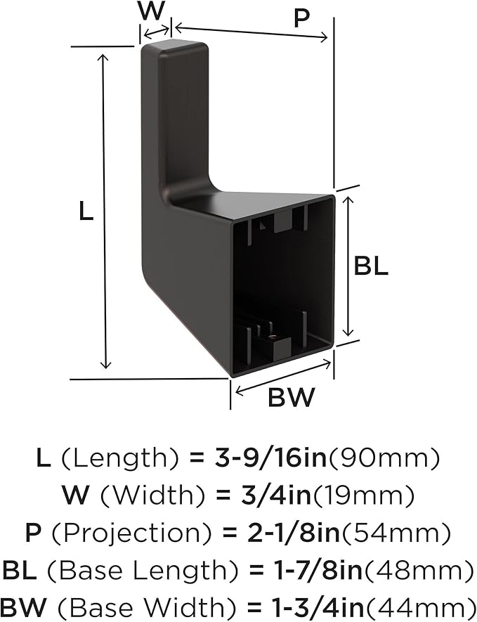 Amerock BH36000ORB | Oil Rubbed Bronze Single Robe Hook | 3-9/16 in. (90 mm) Length Towel Holder | Blackrock | Towel Hook for Bathroom | Bathroom Hardware | Bath Accessories
