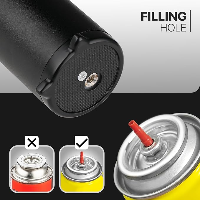 mollie Mini Butane Torch Lighter with Adjustable Flame, Small Refillable Kitchen Cooking Blow Torch for Creme Brulee, Windproof Baking Torch with Safety Lock, Silver 2-Pack (Butane Gas Not Included)