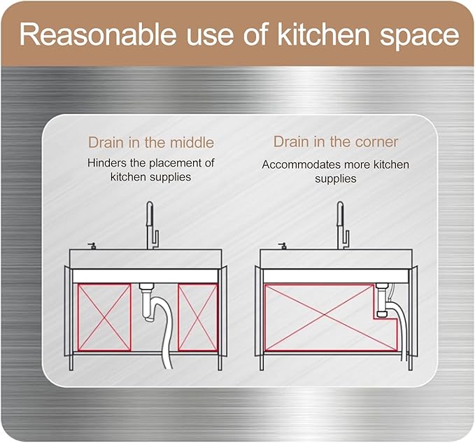 Cabinet Stainless Steel Sink with Storage,Commercial Kitchen Sink with Pull-Out Faucet,Bathroom Sink with Black Faucet and Storage Shelves,for Kitchen,Restaurant,Outdoor,Laundry
