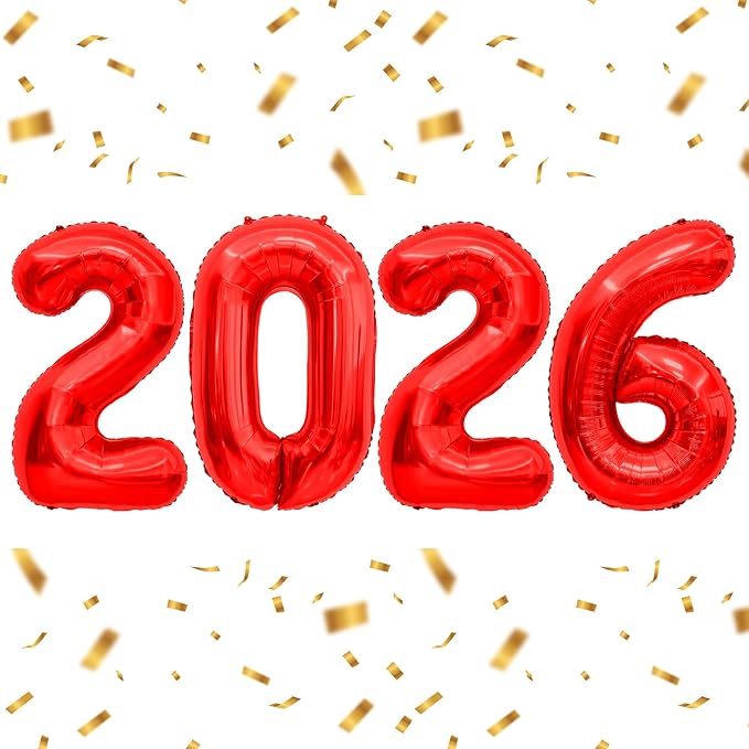 2026 Balloons, 2026 Balloon Numbers 40 Inch Graduation Balloons Class Of 2026 Red Balloons, New Years Balloon, 2026 Graduation Balloon Decorations Class Of 2026 Grade Party Decorations