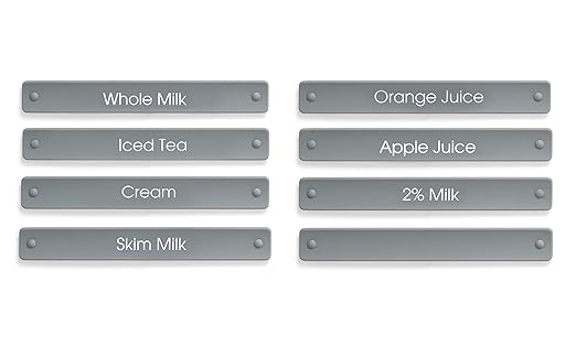 ACF010GYT88 FOH, Beverage Carafe Labels, 0.75" Height, 0.75" Width, 5.25" Length, Pack of 1, Grey (Pack of 8)