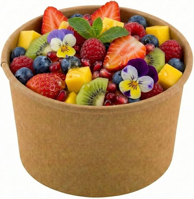 Restaurantware Kraft 50 Count To Go Cup Disposable 3 x 3 x 1.8 Inches Paper Mini Cup Grease-Resistant Cup Recyclable Durable Design