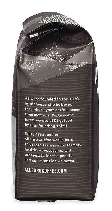 Allegro Coffee Rainforest Blend Ground Coffee, Caramel , 12 oz