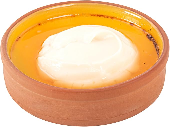 Restaurantware-Terra Tek 8.8 Ounce Terracotta Cazuelas, 2 Yellow Glazed Clay Pots For Cooking - Oven-Ready, Microwavable, Terracotta Serving Pots, Dishwashable, For Cooking And Serving
