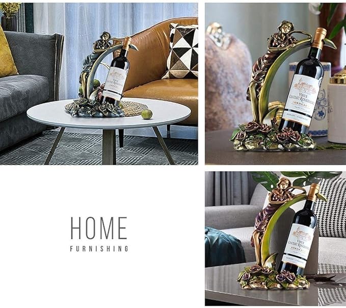 Wine Holder European Beauty Wine Rack Personality Home Kitchen Restaurant Resin Wine Rack Decoration Countertop Cabinet Cellar Narrow