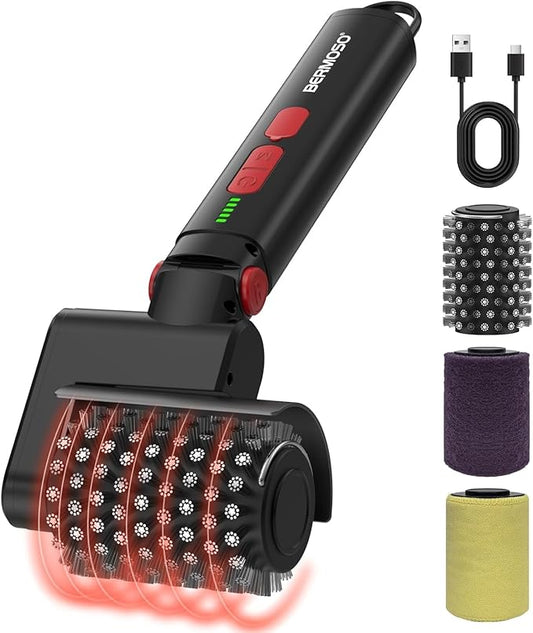 Electric Grill Brush, Cordless BBQ Grill Cleaner Tool With 3-Speed for Burnt Grease, Anti-Shedding Safe Wire, 150+ Min Runtime & Waterproof, Effortless Grill Brush for Backyard Barbecue Outdoor Grills