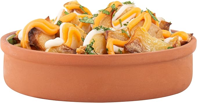 Restaurantware-Terra Tek 15.2 Ounce Terracotta Cazuelas, 2 Green Glazed Clay Pots For Cooking - Oven-Ready, Microwavable, Terracotta Serving Pots, Dishwashable, For Cooking And Serving