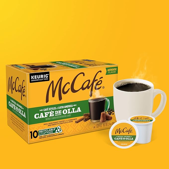 McCafe Cafe Styles of Latin America Cafe de Olla, Keurig Single Serve K-Cup Coffee Pods, 60 Count (6 Packs of 10)