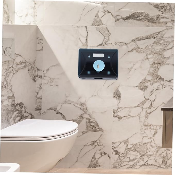 Wall Mounted Paper Towel Dispenser Space Saving Design for Home Office and Commercial Use Generous Capacity Dark Blue Versatile Color Options Interior