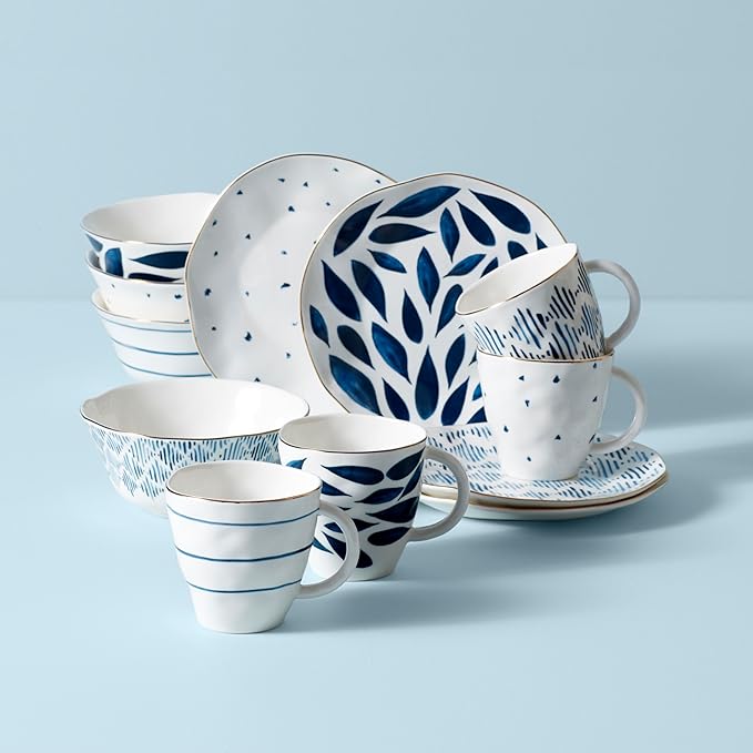 Lenox Blue Bay 12-Piece Dessert Set, 10.30 LB