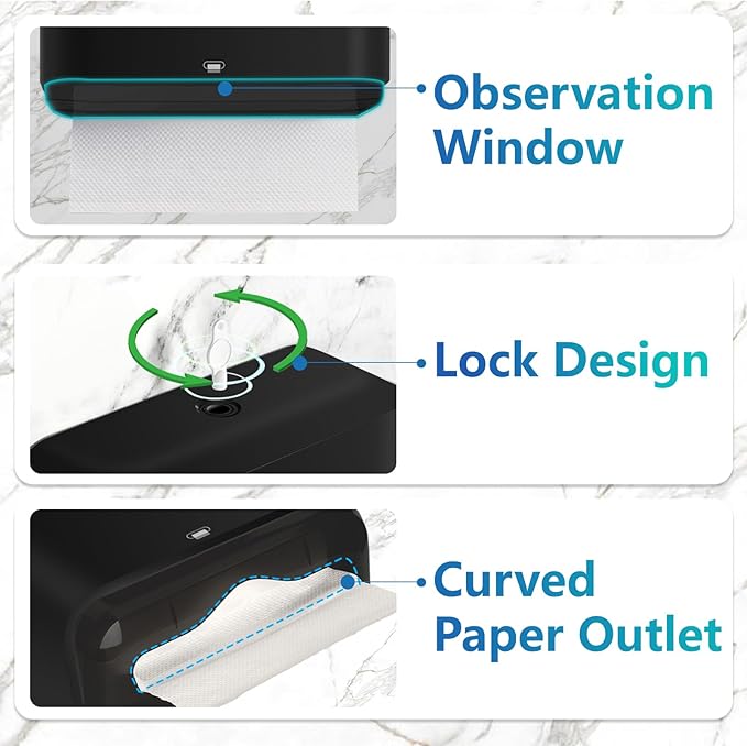 Commercial Paper Towel Dispenser Holder Wall Mount, Multi-fold Trifold C Fold Hand Towel Dispenser, Bathroom Paper Towel Dispenser, Toilet Paper Napkin Holder