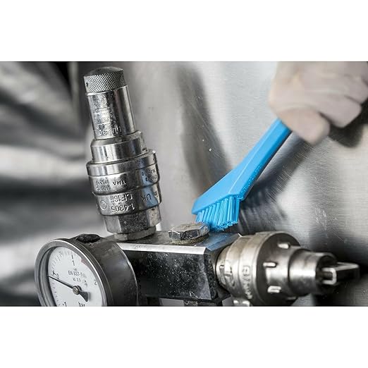 Vikan 44013 Brush,Detail,Stiff,9" x .5",PP/PBT,Blue