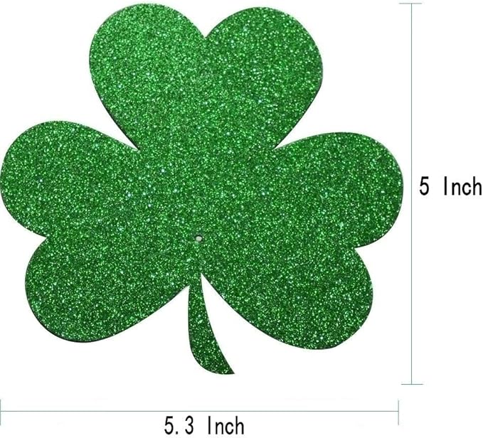 GOER St. Patrick's Day Shamrock Decorations,12 Pcs Hanging Swirls for St. Patrick's Day Party Supplies