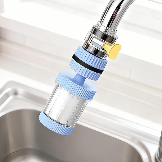 Faucet Filter, Filtration Softener, Bathroom Purifier with Firm Build, Kitchen Fixture with Solid Design, 3.23x1.77x1.77 inches Reliable Gear, Longtail Accessory for Office Sink Shower Home Apartment