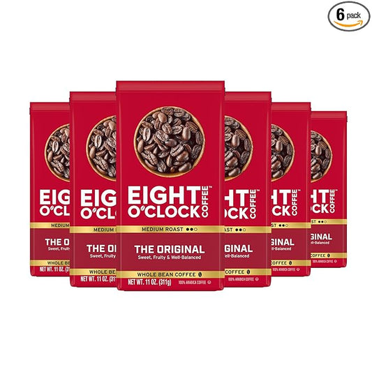 Eight O'Clock Coffee The Original Decaf, Medium Roast Ground Coffee, 100% Arabica, Kosher Certified, 11.5 Ounce (Pack of 6)